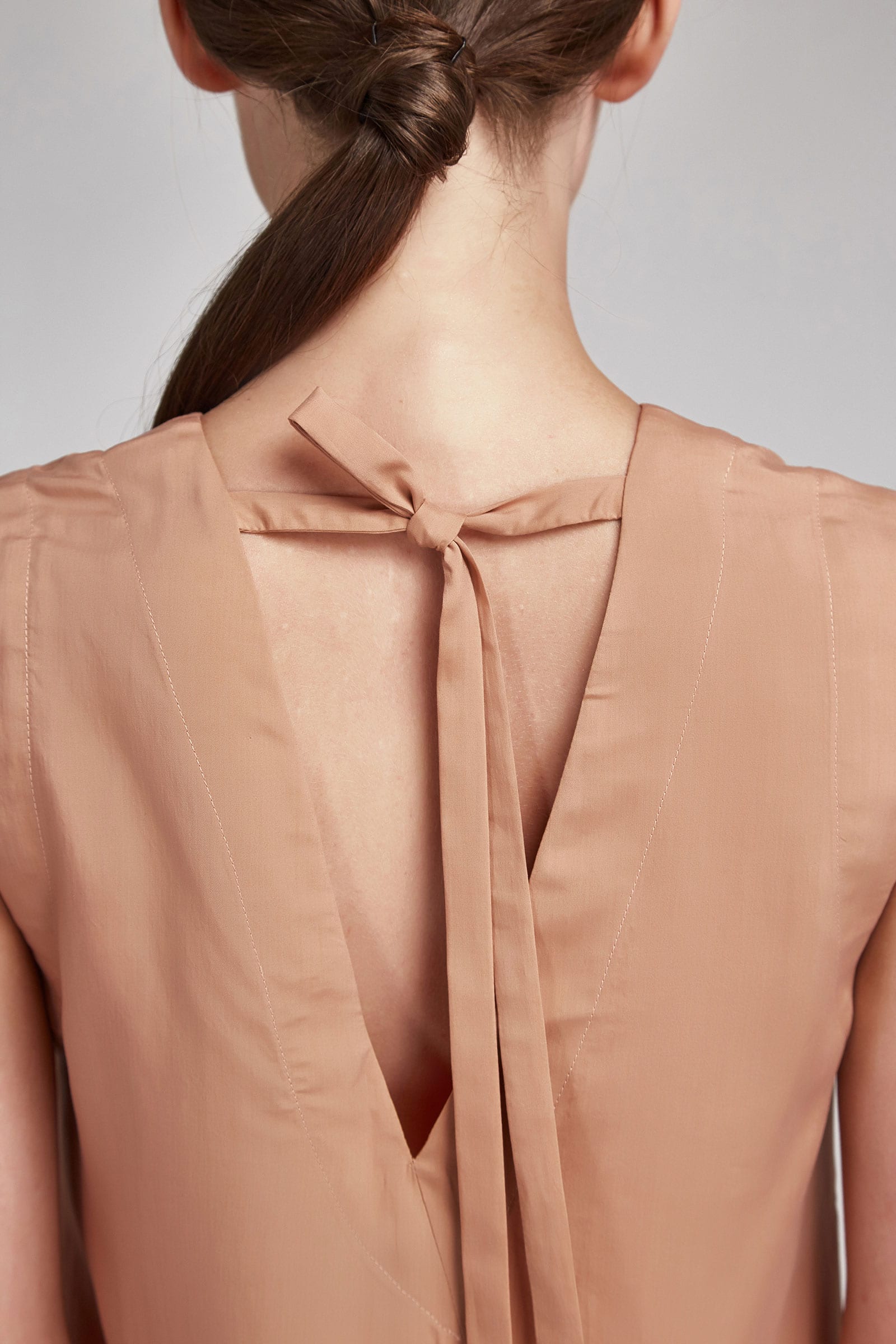 Neutral Washed Silk Blouse